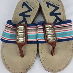 Step into Summer with these Colorful Anne Klein Sport Beaded Thong Sandals - 7.5